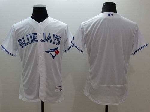 Blue Jays Blank White Flexbase Authentic Collection Stitched MLB Jersey - Click Image to Close